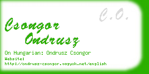 csongor ondrusz business card